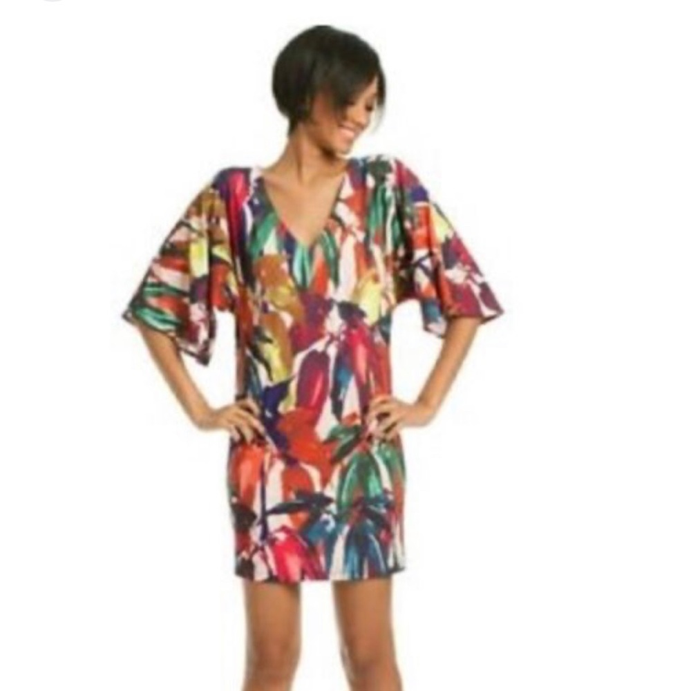 NWOT TRINA TURK AUTUMN JUNGLE JERSEY DRESS